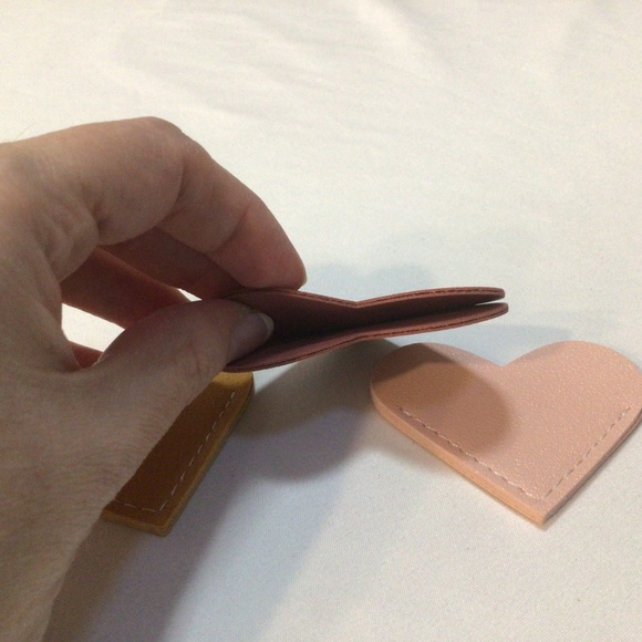 Heart- Shape Leather Corner Bookmarkers - Picture 2 of 4